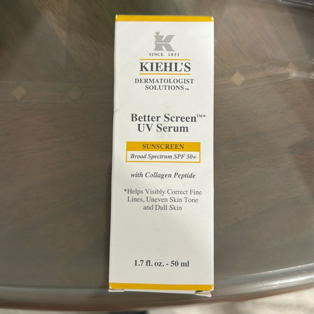 Kiehl's Better Screen UV Serum - White and Yellow Packaging